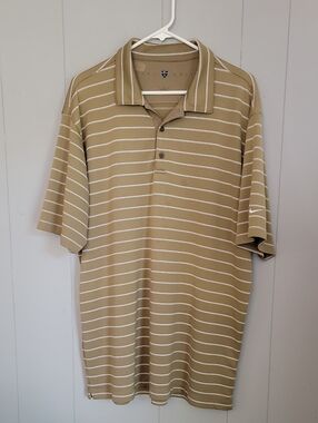 Free With Purchase Nike Golf Men's Polo Shirt XL Tan Short Sleeve